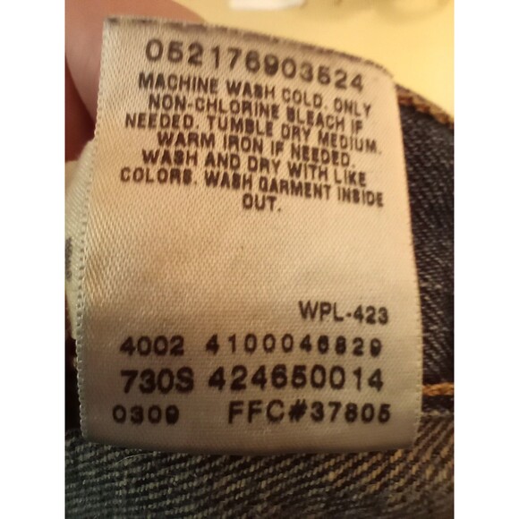 Levis 569 Jeans Misses 16S Light Blue Loose Straight Fit Used Vintage Red Tag - Picture 8 of 8